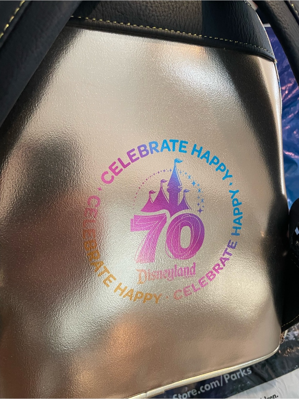 Loungefly Disney Parks Rose Gold 70th Anniversary Mickey & Friends Mini Backpack - Picture 6 of 7